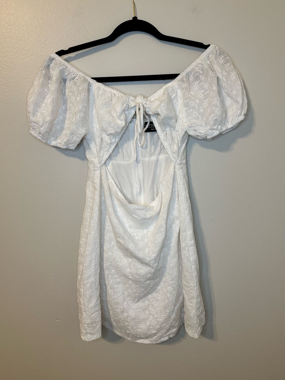 Kittenish White Mini Dress